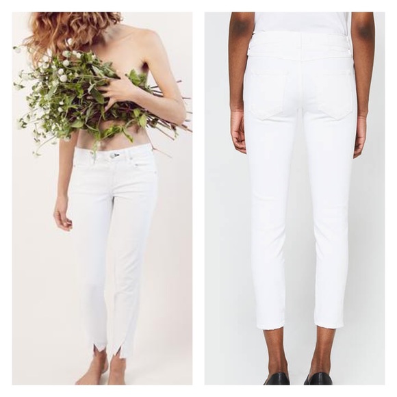 AMO Twist Sea Salt White Crop Jeans - Picture 4 of 7